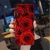 Case For Samsung Galaxy A50 A70 A30 A20s A20e A10 A40 A10s A10e M52 M51 M31 M30s M21 Black Phone Cover Bright Red Rose Flowers