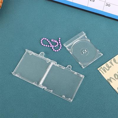 Blank Album Mini CD Case Keychain CD Player Keyring Peripheral Commemorative Album Key Holder For DIY Backpack Pendant