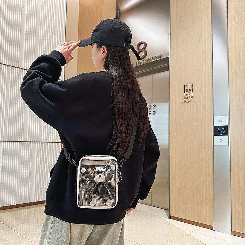 Tide крутая рабочая нашивка мужская маленькая сумка-мессенджер 2025 трансграничная новая корейская версия сумка-мессенджер на плечо для мотоциклиста белый