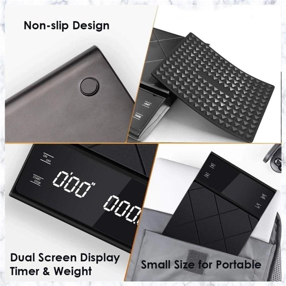 Portable Electronic Scale LED Screen Kitchen Food Scale Digital Coffee Scale  Household