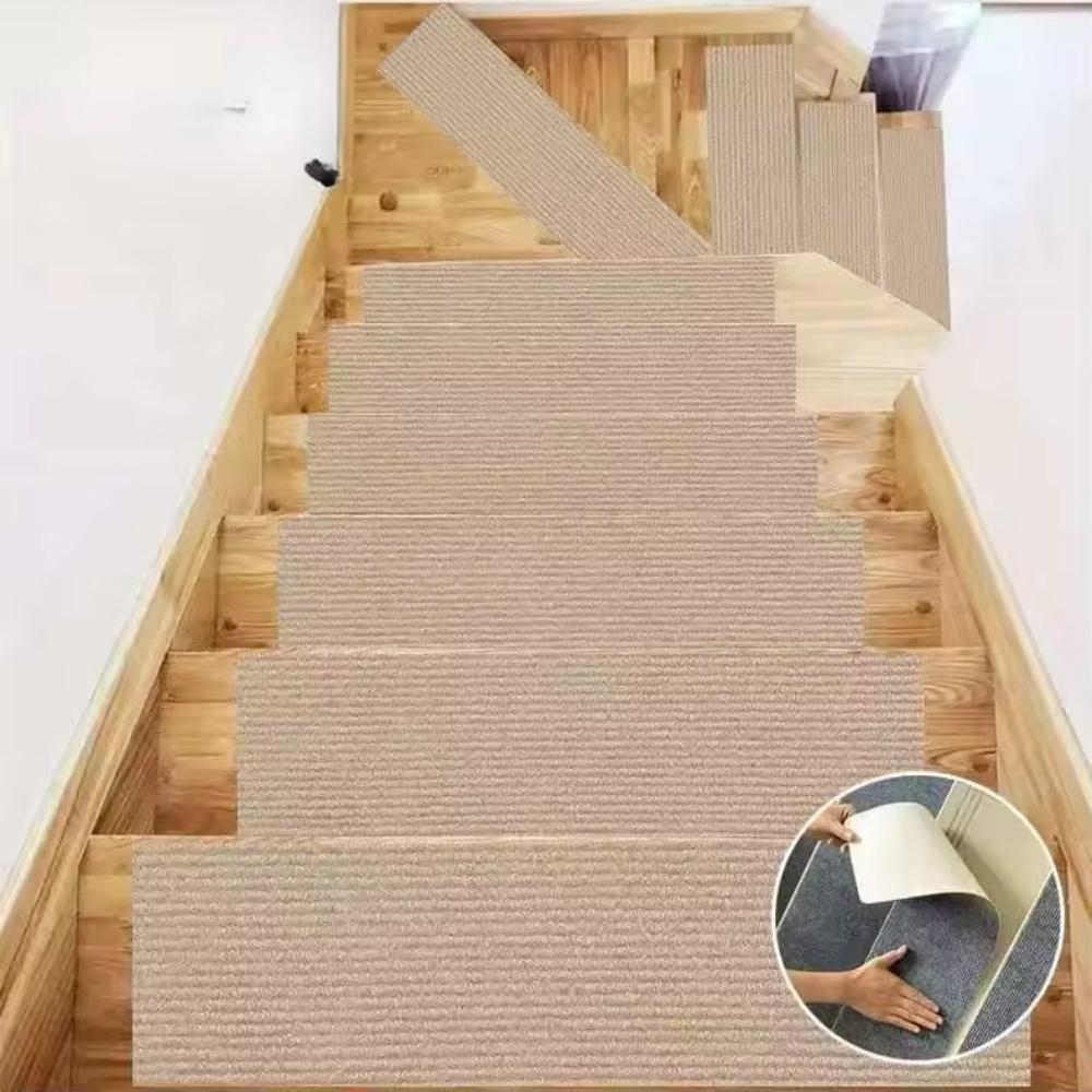 1Pc 39.37inX7.87in Stair Tread Carpet Mats Self Adhesive Non-Slip Water Absorption Stair Mat Step Rugs Floor Mats Pad Carpet Rug
