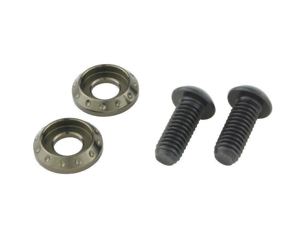 

POSH FAITH Мотоциклетные принадлежности Фрезерованный комплект держателя номерного знака Титан 2 шт. CB400SF MT-09 Zephyr NINJA250 PCX Grom и т.д.. 500096-11