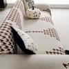 New Houndstooth Chenille Double-sided Sofa Towel, Universal for All Seasons, Exquisite Tassel Lace Sofa Cushion Cover Towel, Non-slip Cushion