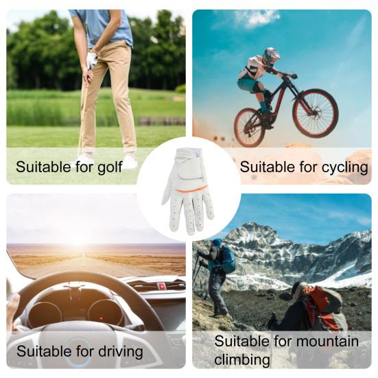 2 Stück/Set Golfhandschuhe Atmungsaktiv Bequem Linke Rechte Hand Elastisch Weich Touchscreen