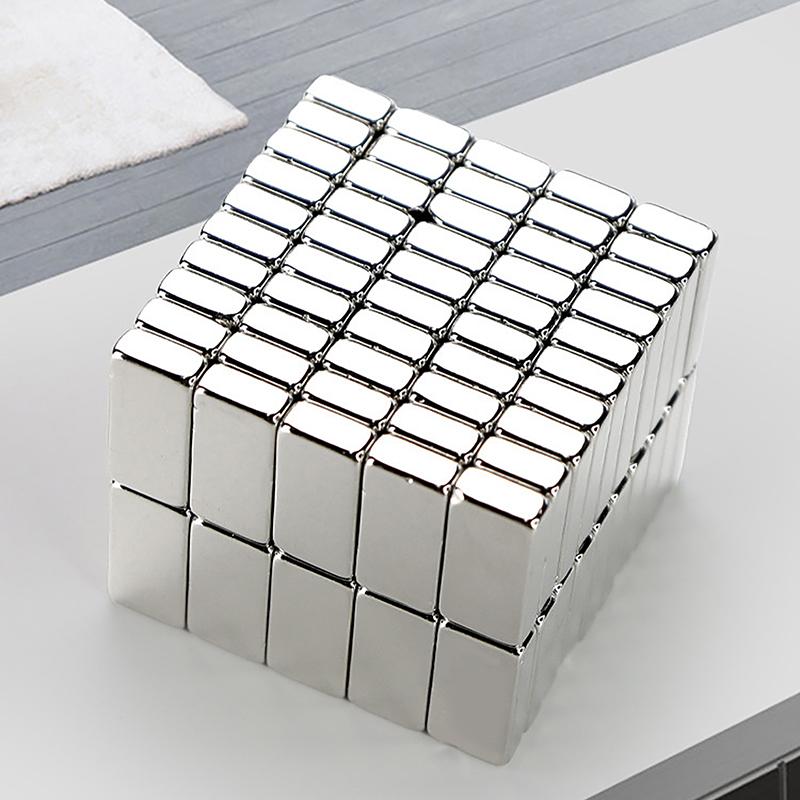 10 Stück Magnete in verschiedenen Größen Starker Neodym-Magnet N35 Ndfeb Permanentmagnetische Imanes Block Leistungsstarke Magnete Kühlschrank