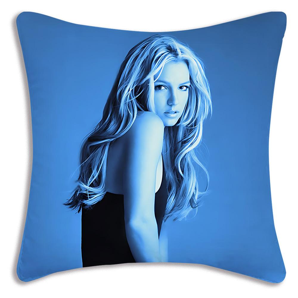 Star d-De Britneys-Spears Singer Pillow Covers Cartoon Sofa Decorative Home Double-sided Printing Short Plush Cute Cushion Cover