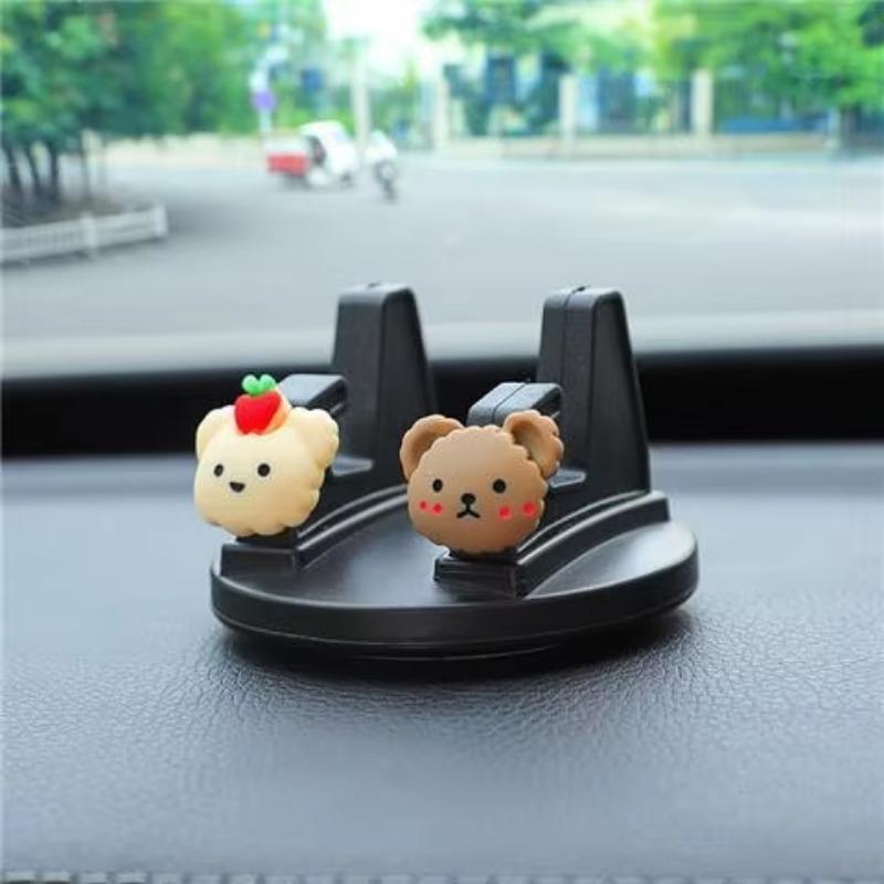 Universelle Auto Handyhalterung Frauen Cartoon Bär Auto Mittelkonsole Instrumentenrahmen Zubehör Innenraum