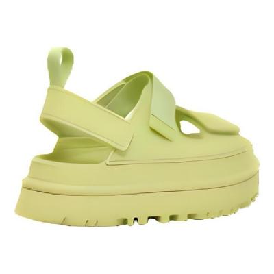 Zehentrenner Klettverschluss Mode Vielseitige Pantoletten Damen Sandalen Grün 1152685-CTRP