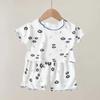 2Pcs/Set Baby Girls Strawberry Pajamas Set Summer Short Sleeve Thin Toddler Kids Sleepwear Infant Home Wear Clothes