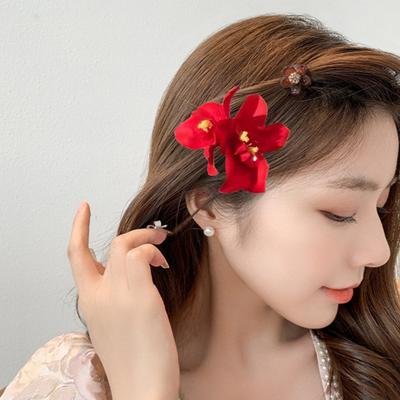 Haarspange mit künstlichen Blumen, Hawaii-Blumen-Dekor, seitliche Haarnadel, Haar-Accessoires, Strandurlaub, Fotografie, Frauen, Haarspange