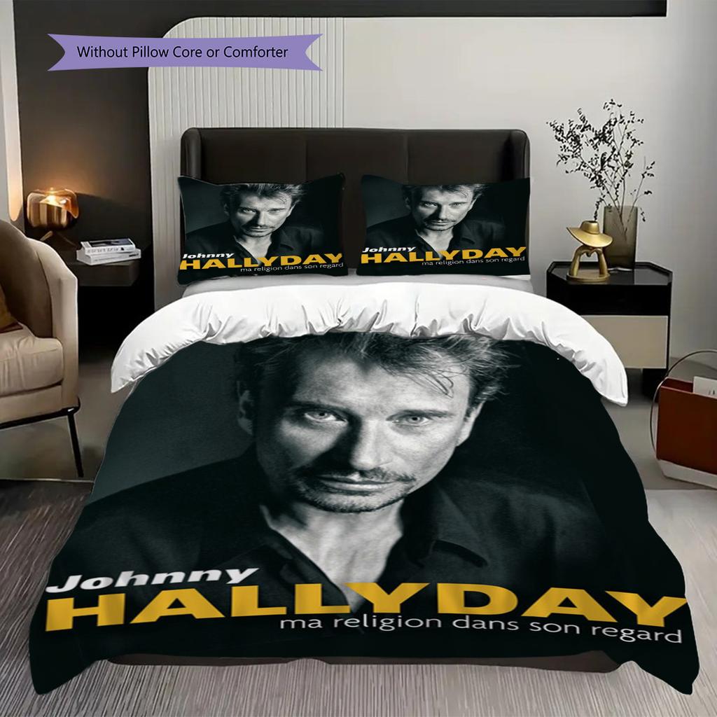 Timeless Elegance Smoke Bedding (1 * duvet cover + 2 * pillowcase, without core) 2D Flat Duvet cover and pillowcase Soft and comfortable