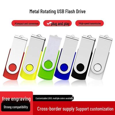 Metal Dönen USB Bellek - Yaratıcı 8GB, 16GB, 32GB, 64GB Mobil & Araba İçin Özel Logo Seçenekleriyle