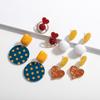 Japanese-Korean Style Heart Stud Earrings - Versatile, Trendy Geometric Design for Women