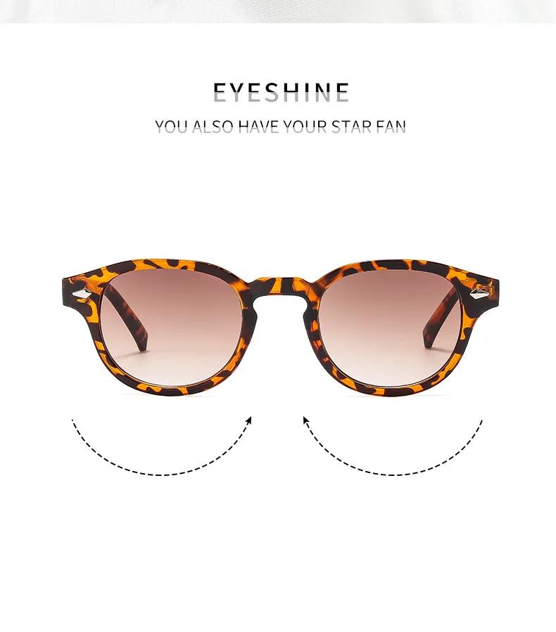 Vintage Tortoise Shell Round Sunglasses Women Men 2024 Brand Design Retro Rivet Yellow Blue Lens Square Sun Glasses Female UV400