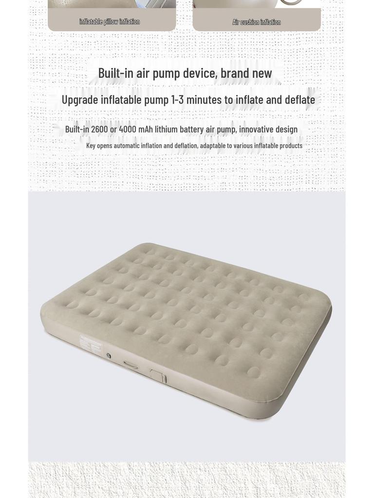 Thickened Double Self-Inflating Air Mattress for Home, Camping & Leisure