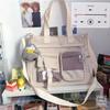 Wasserdichte Nylon-Canvas-Handtaschen für Damen, Umhängetasche, Japanische Damen-Umhängetasche, Schultaschen für Schülerinnen, Crossbody-Taschen für Mädchen, Aktentasche