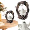 Cute Halloween Ghost Sculptures Funny Swing Ghost Decorations  Tree Hanging