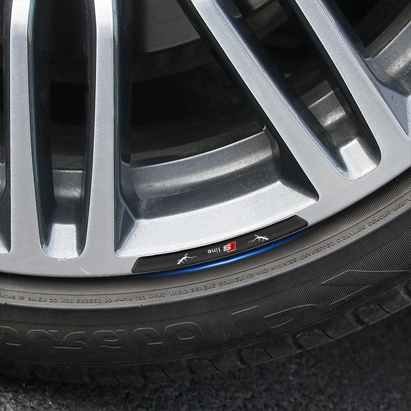 4 Buc. Aluminiu Autocolant Emblema Butuc Roată Auto Decor Jantă Anvelopă Decal Pentru Audi C5 C6 C7 A4 B6 B8 B7 A6 A3 A5 Q3 Q5 Q7 8P S3 S5 S1 S4 S2 RS3 RS4 RS5 RS6 RS8