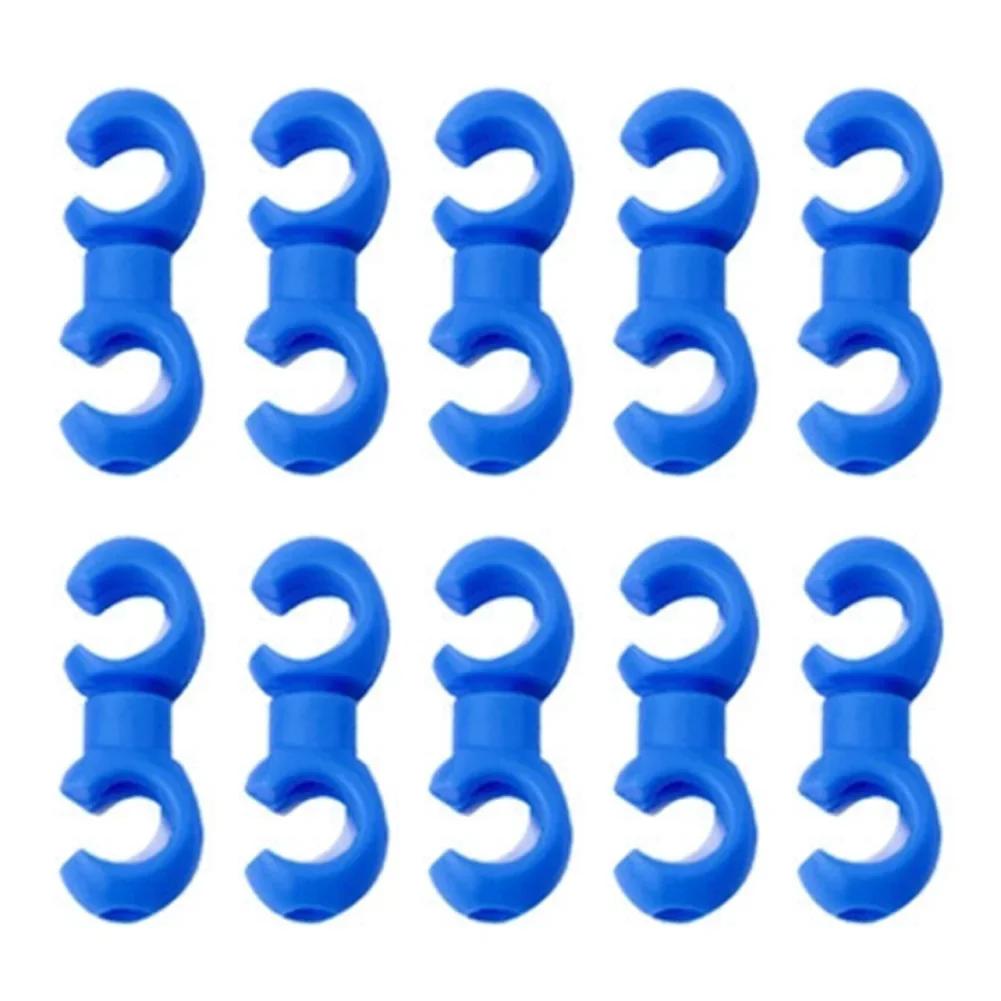 40/10pcs Rotatable S-Style Bike Brake Cable Clips, Durable MTB Hose Guide Hooks for Bicycle Cycling