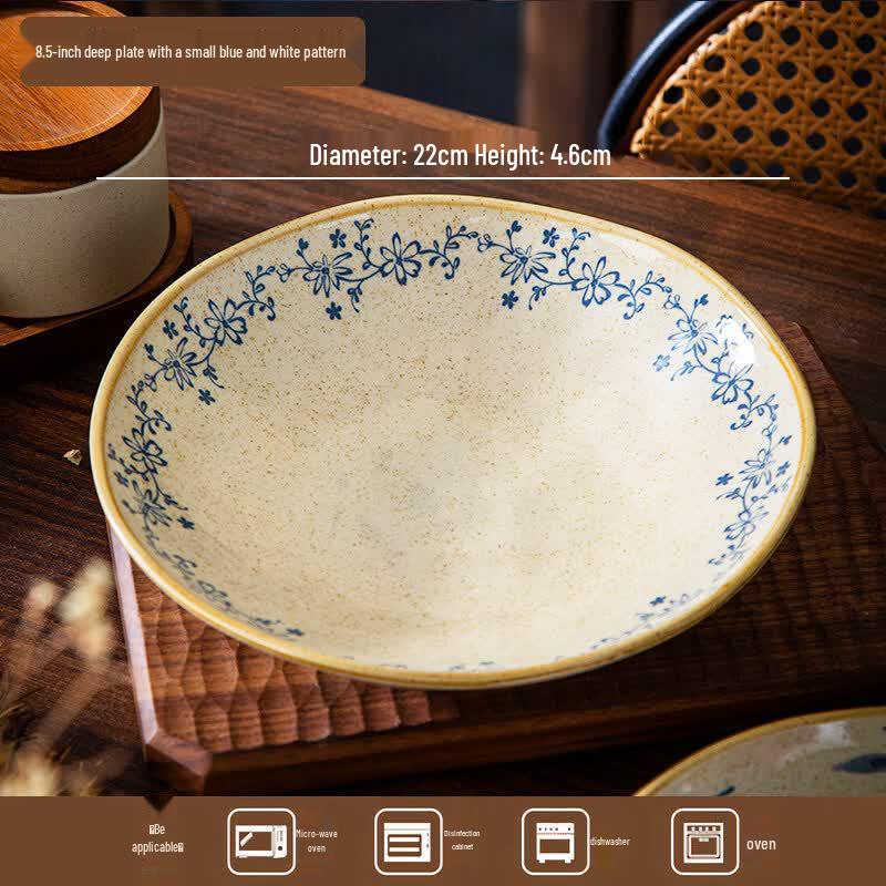 JIESITONG Retro Japanese Ceramic Dinnerware Set