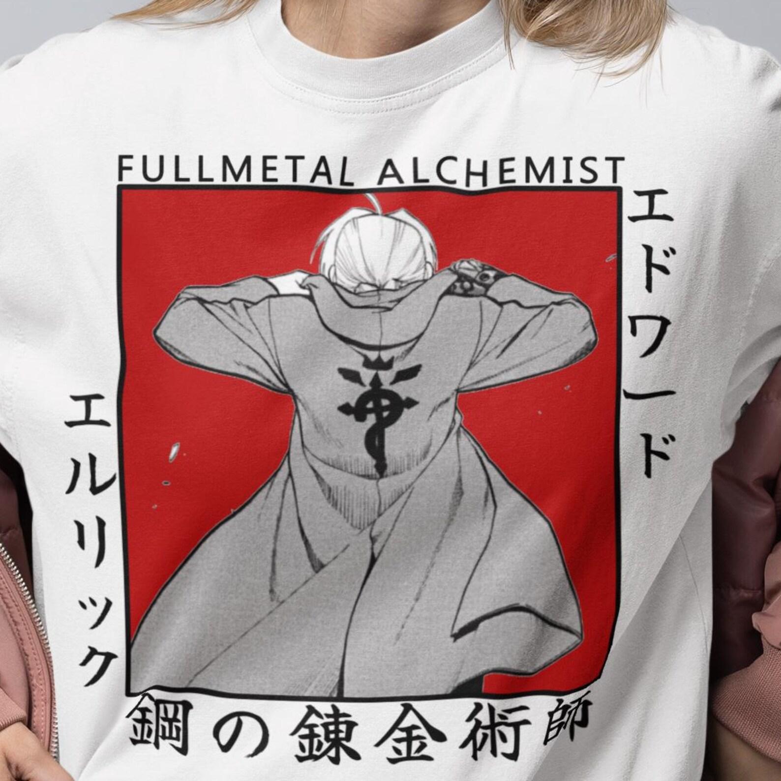 Unisex, Vintage Alchemist Anime Shirt, Edward Shirt, Elric Brothers, FMA Alphonse, FMAB Manga GIFT, Fullmetal Brotherhood Edward Tshirt 2XL