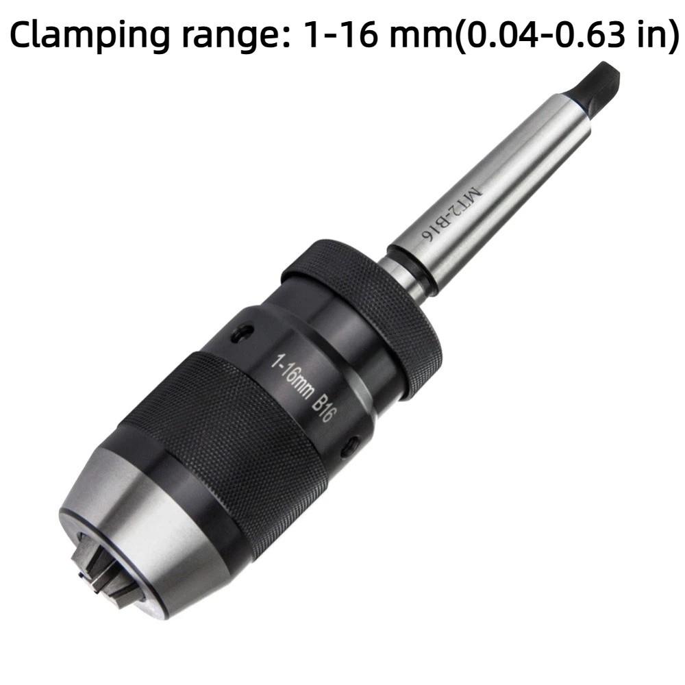 MT2 Arbor Taper Self Tighten Drill Chuck 1-16mm Capacity Lathe Drill Chuck For Drill Machine
