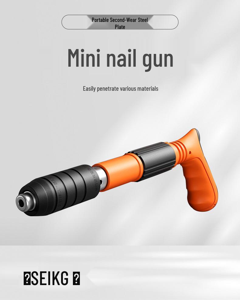Jingyigong Mini Silencer Nail Gun for Ceiling and Wall Fixings