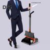 2Pcs/Set Long Handled Dustpan Brush Set with Built-In Comb Teeth 180 Degree Swivel Ergonomic Design Broom Dustpan Set