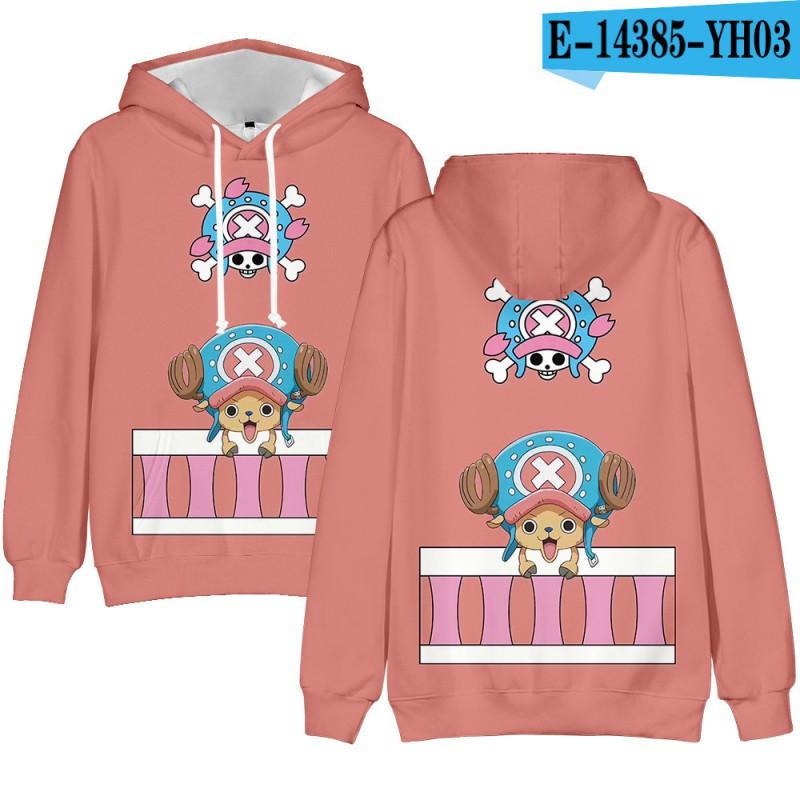 One Piece Anime Hoodie Men Digital 3D Print Loose Fit Long Sleeve Sweatshirt Fall Casual Wear