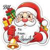 Holiday Decorative Adhesive Seals 45Pcs Christmas Santa Sticker Set, Cartoon DIY Handwrite Label Decals for Gift Tags, Claus Party Favor Craft