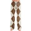 Women's Casual Plaid Print Pants Loose Fit Long Pajama Bottoms for Home Sleep