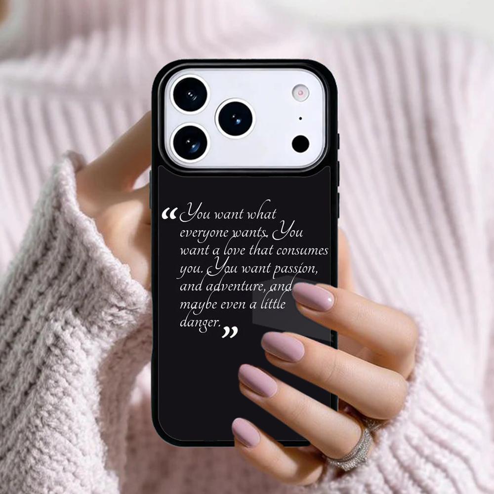 The Vampire Diaries Quotes Art Phone Case For Apple iPhone 17 Air 16E 15 14 Plus 13 12 11 Pro Max Mini Funda Cover