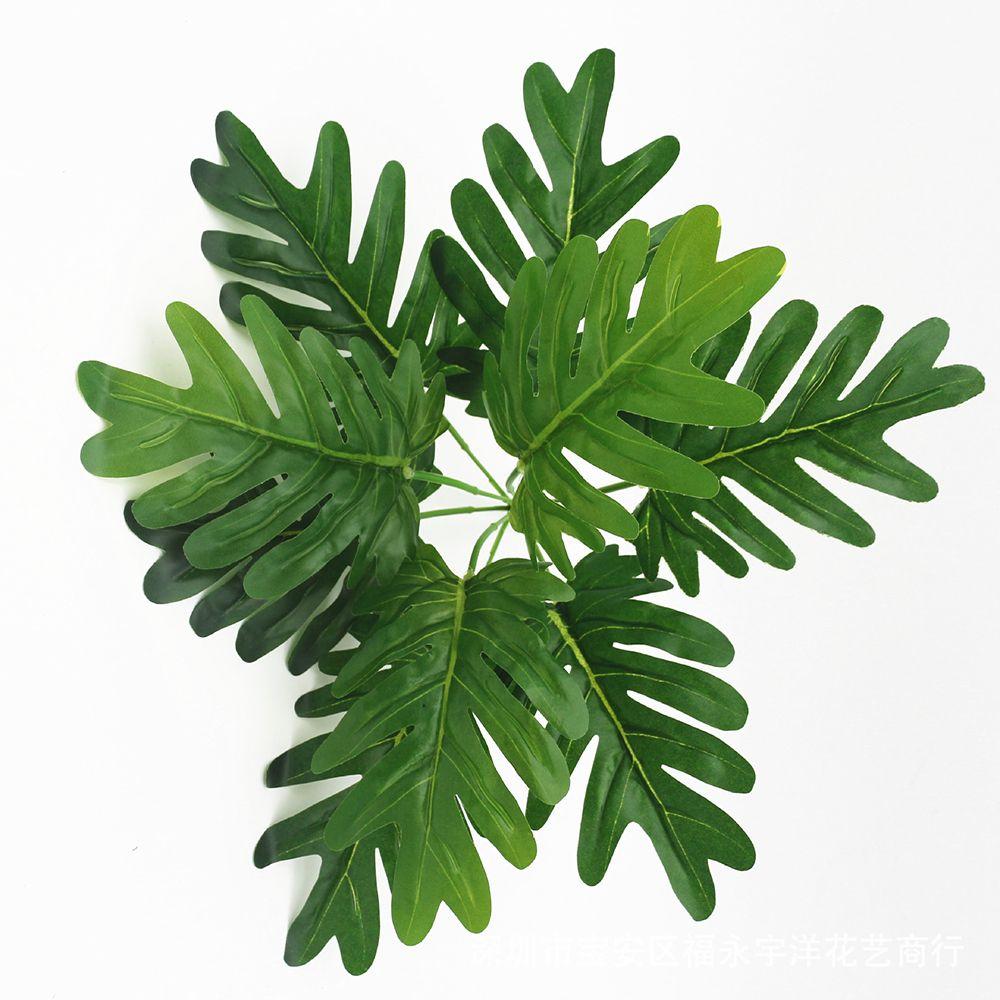 1 Bouquet Wedding Supply Home Decoration Landscape Simulation Grass Artificial Turtle Leaves Lifelike Palm Tropical Plants