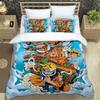 New 3D-Printed Cartoon Anime Uzumaki Naruto Bedding Set – Duvet Cover Set – A Luxurious Gift for Teens, Suitable for Double/Sing