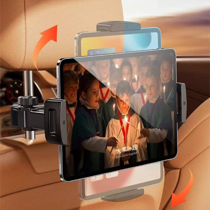 Car Headrest Tablet Holder 3 In 1 Stretchable Backseat Phone Holder For Ipad Air/Mini Samsung Tab 4-12.9'' Devices