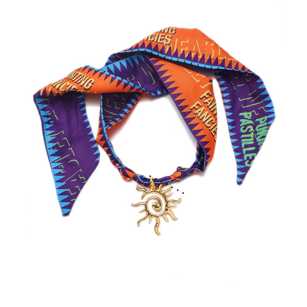 

Printing Sweet Pendant Choker Ethnic Style Bag Accessories Flower Scarf Chain Necklace Male Style5