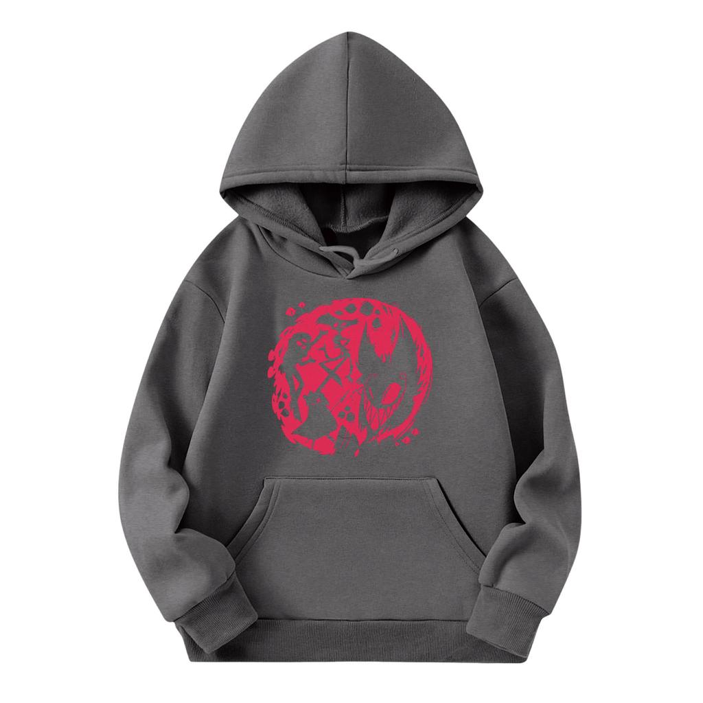 Child Fashion Lightweight Long Sleeve Pullover With Pockets  Print Hoodie