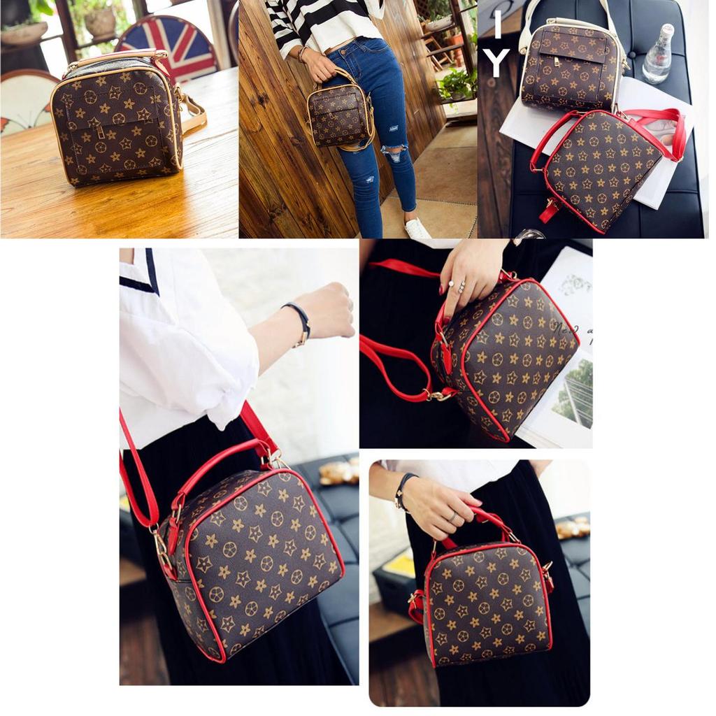 Fashionable Retro Pu Leather Shoulder Bag With Elegant Lock Design For Women