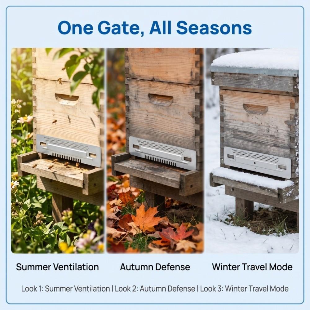 5Pcs Galvanized Iron Beehive Entrance Reducer Silver Escapeproof Beehive Travel Gate Beehive Sliding Guards Beekeeping