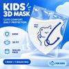 Kids 3D Face Mask KN95 Ear Loop 3-Layer Filtration Individually Sealed