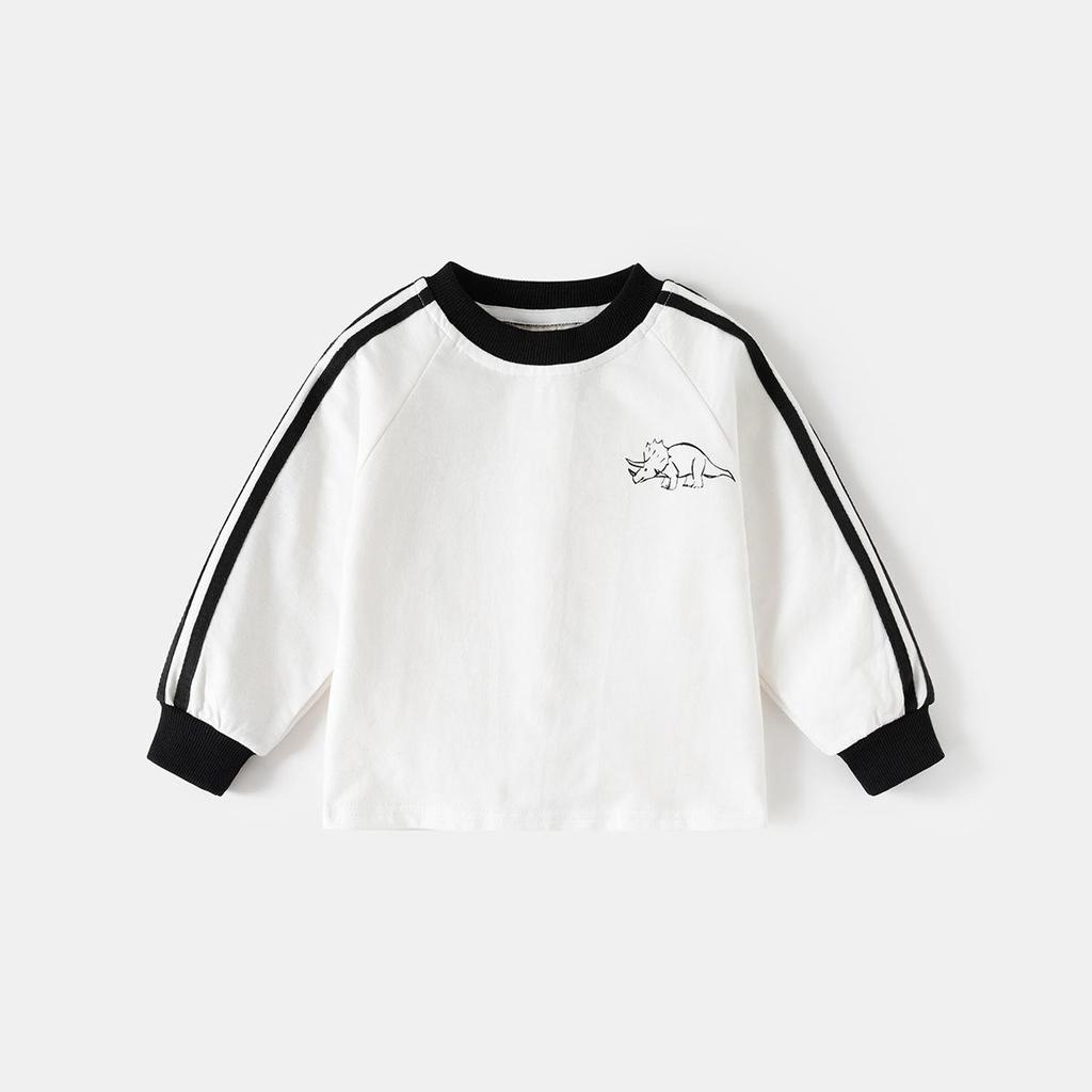Boys' Dinosaur Long Sleeve T-Shirt - Soft, Casual Spring/Autumn Top