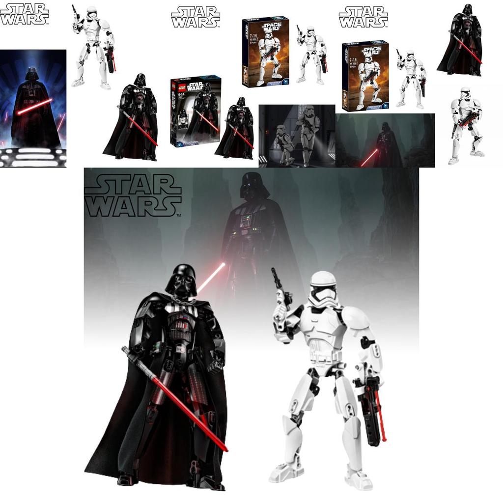 Ksz713 Diy Building Blocks Toy Set Abs Plastic 50-100 Pieces Stormtrooper Design