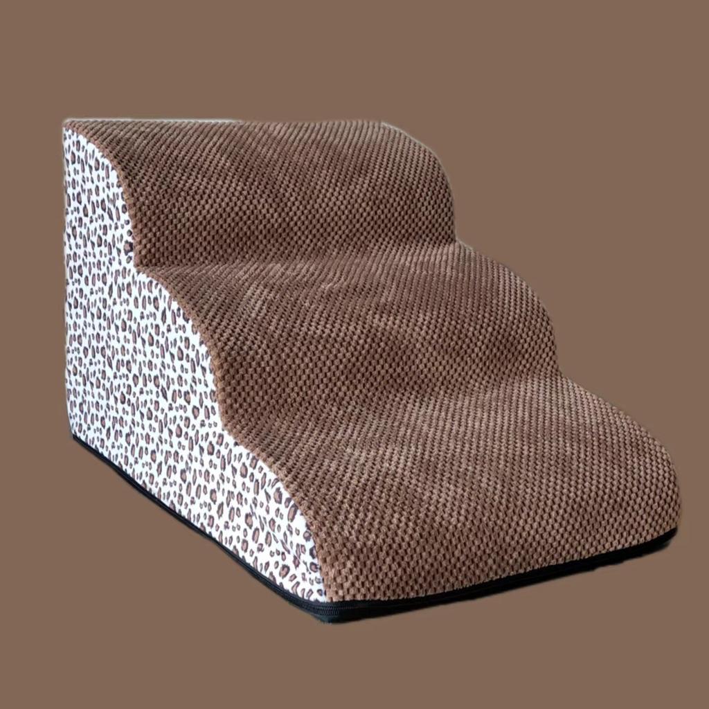 Washable Pet Steps for Small Dogs Non Slip Foam Stairs with Removable Cover for Sofa Bed Climbing Dog Ramp