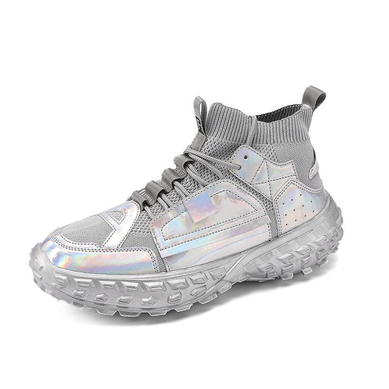 European station fashion shoes men's thick soles increase ins daddy shoes men's tire sole socks mouth casual sports shoes