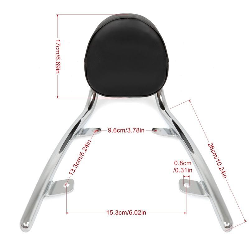 For Honda Fury VT1300CX VT1300 CX VT 1300 CX 2010-2021 Motorcycle Rear Passenger Backrest Sissy Bar With Cushion Pad