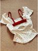 Women's Spicy Girl Two-Piece Floral Camisole T-Shirt with Bra Pads - Slimming Summer Short-Sleeve Top