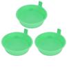 3 Pcs Feed Pan Thickened PP Plastic Round Livestock Feeder Bucket with Handle for Chicken Duck Goose