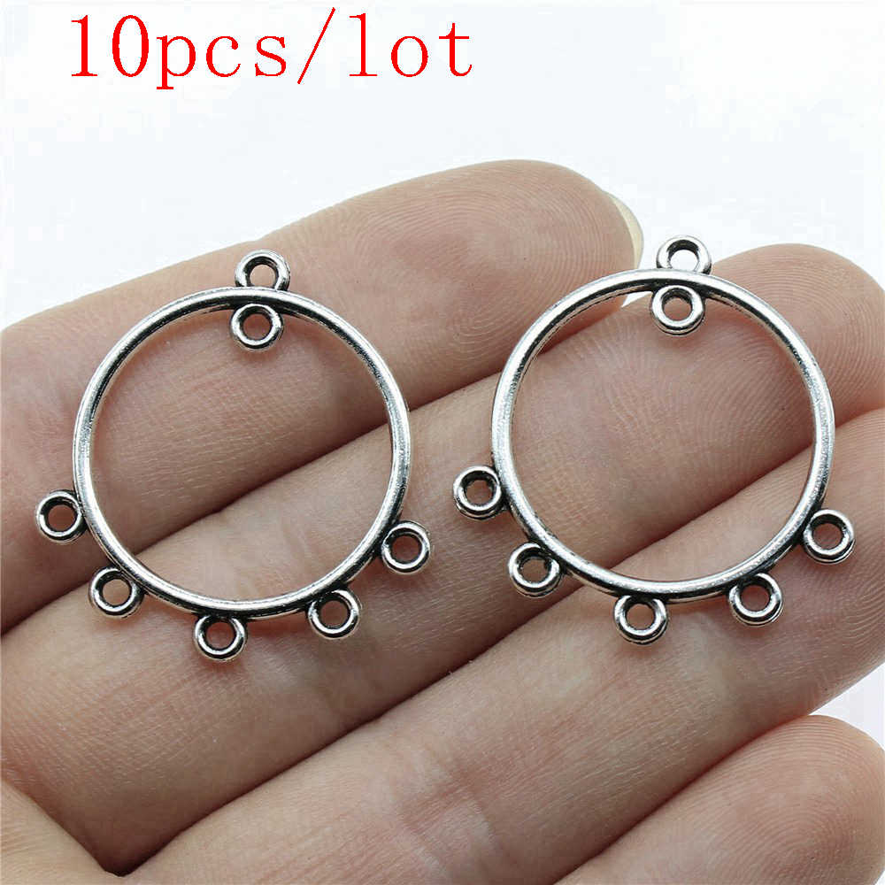 Round Perforated Earring Connectors Components Jewellery Making Supplies Art Crafts Diy Make Accessories