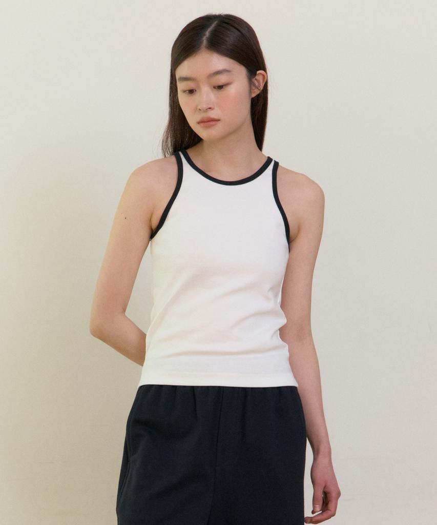 38COMEONCOMMON Pipe Line Sleeveless (White)