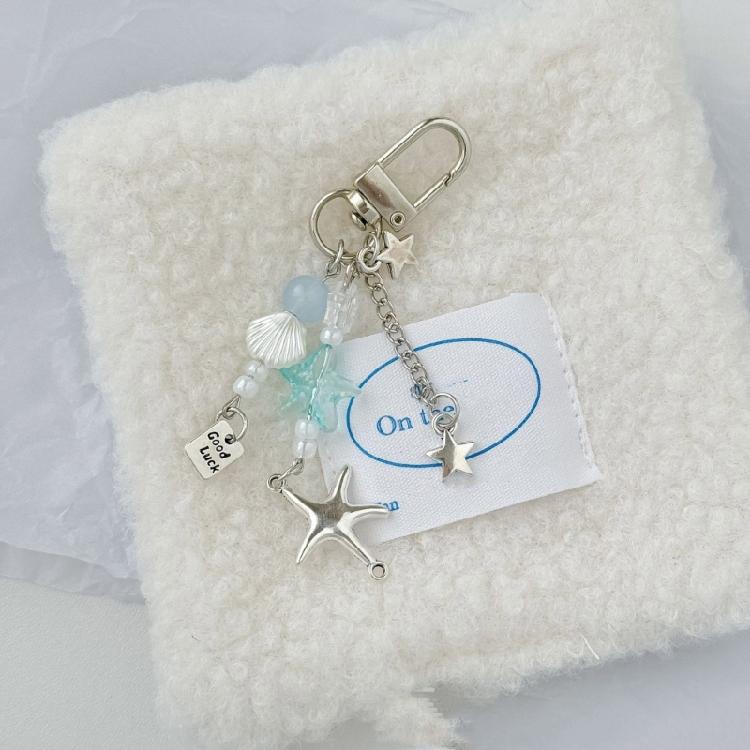 Modern Alloy Starfish Keychain Phone Strap Stylish Jewelry Decoration for Bags Everyday Carry Sturdy Alloy
